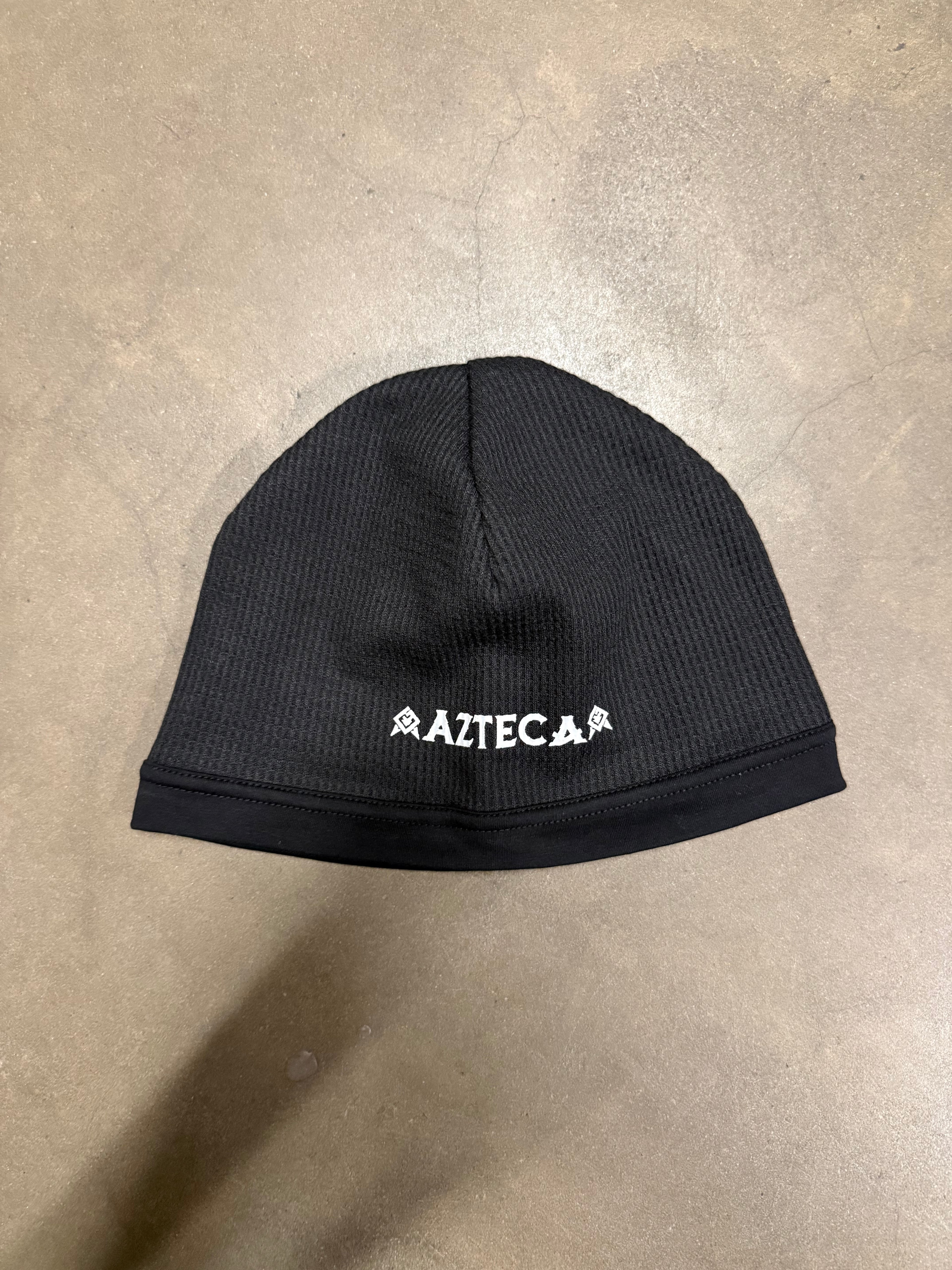 Azteca Waffle Skull Cap - Black/White
