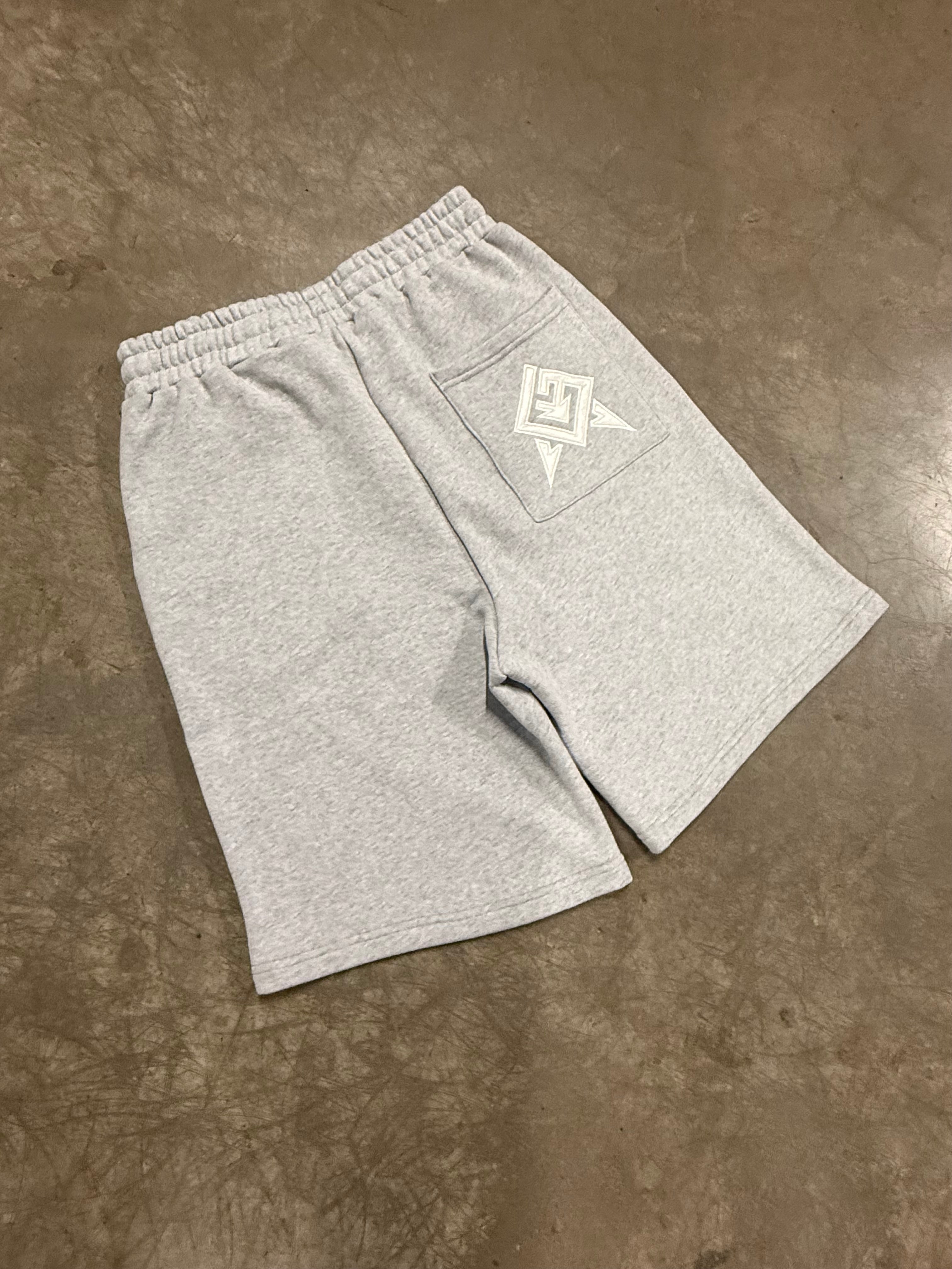 Azteca Stash Shorts - Grey/White