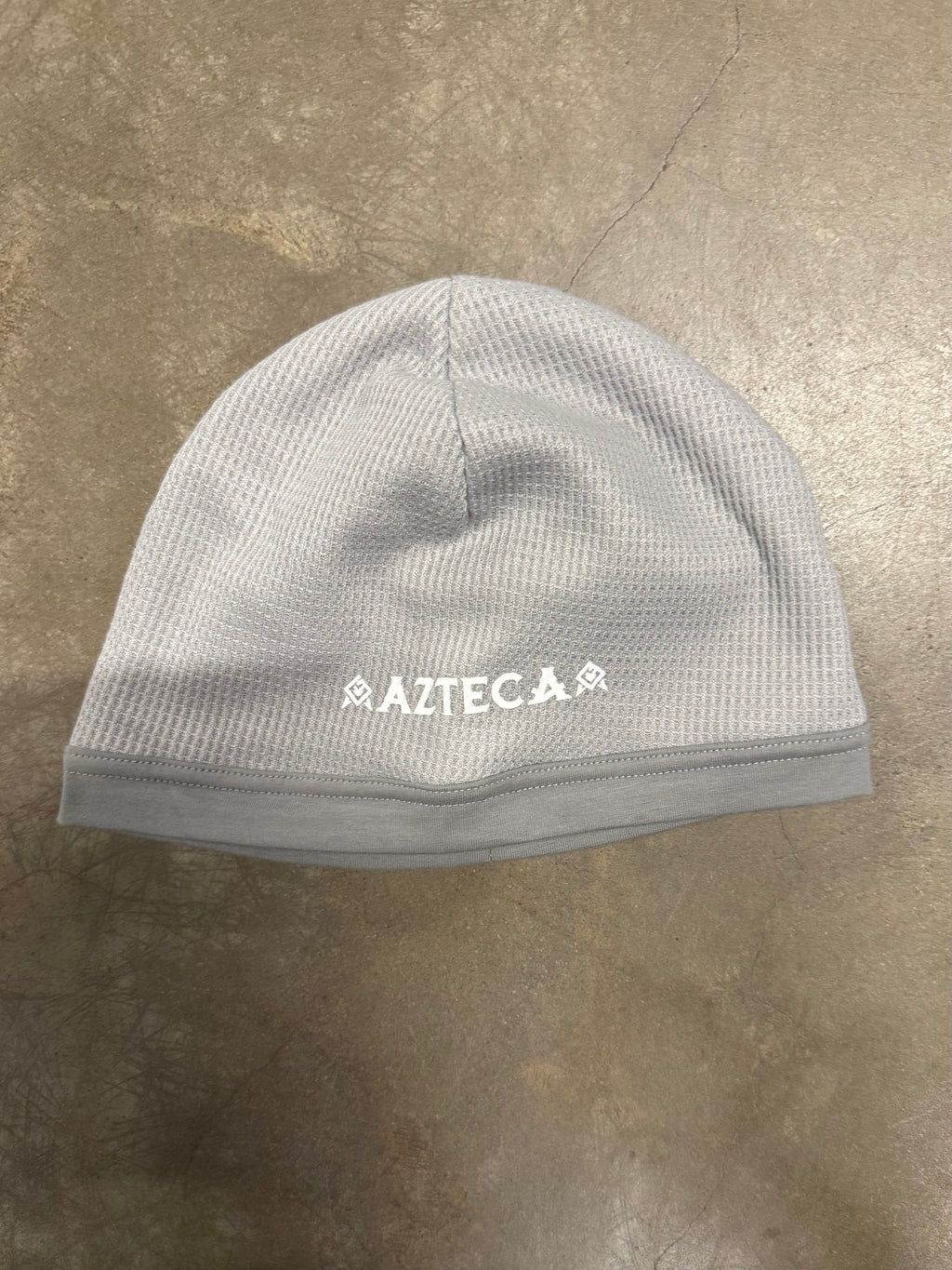 Azteca Waffle Skull Cap - Grey/White