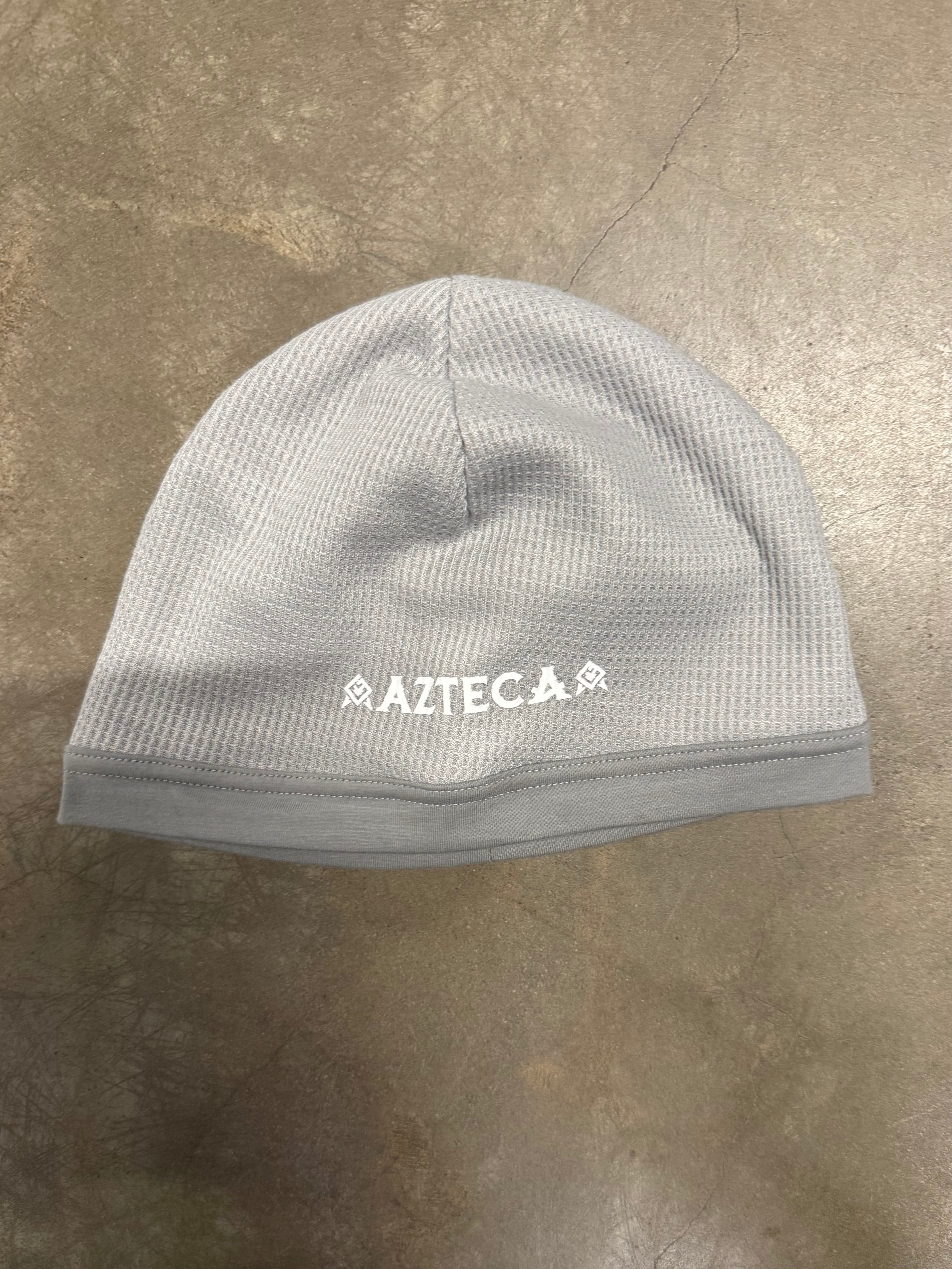 Azteca Waffle Skull Cap - Grey/White